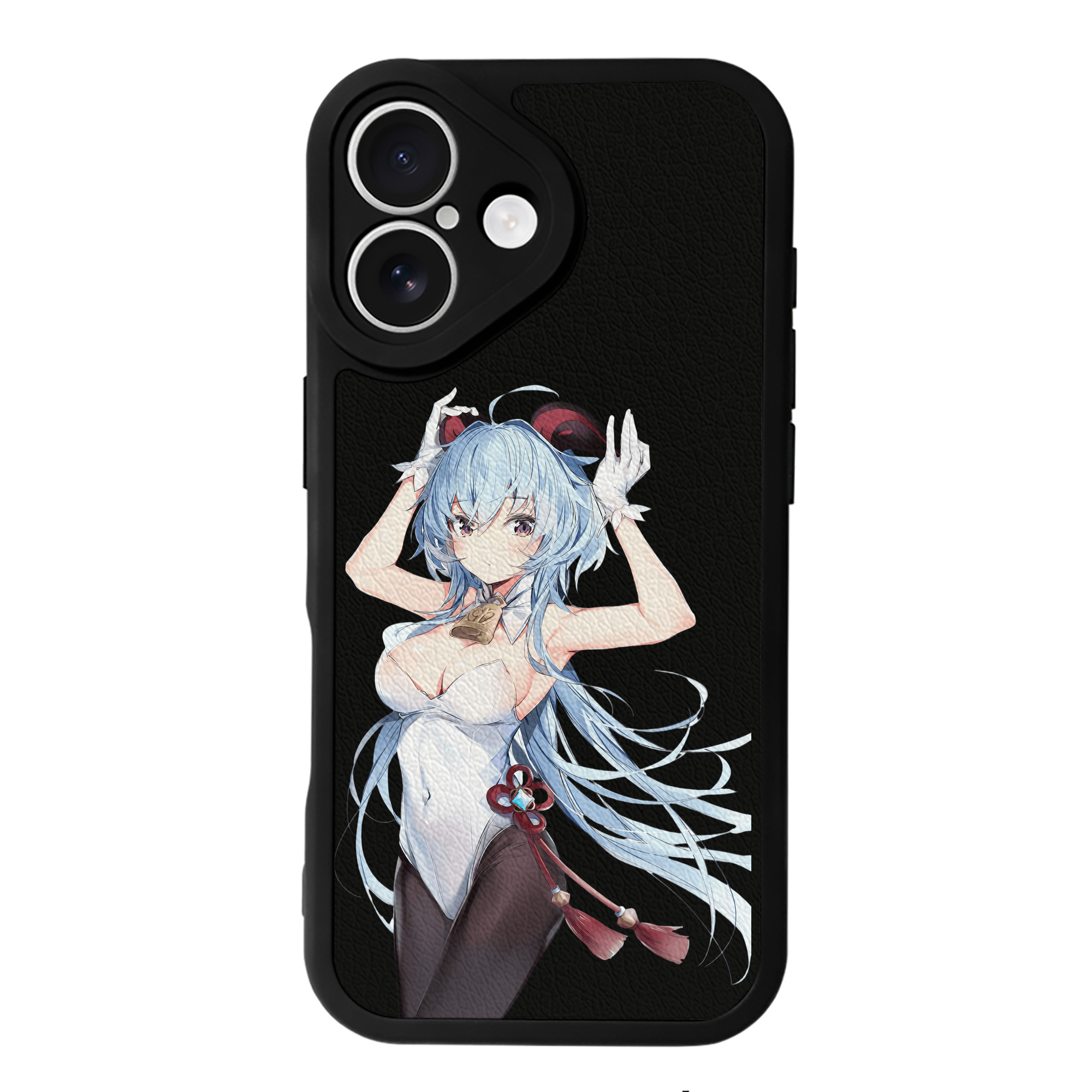 げんし神 甘雨 かんう genshin Ganyu 【iPhone 16シリーズ対応】シリコンスマホケース（レザー調） 材質：シリコン